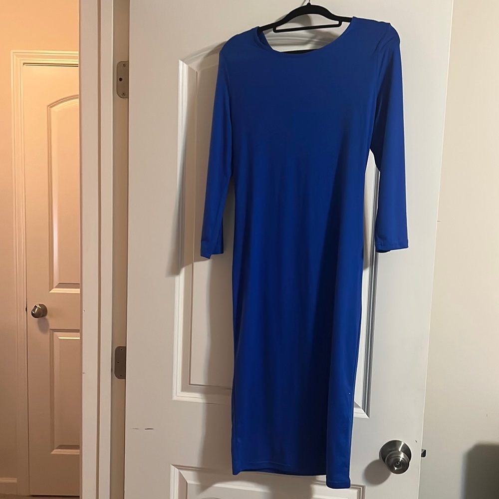 Blue dress tight sexy